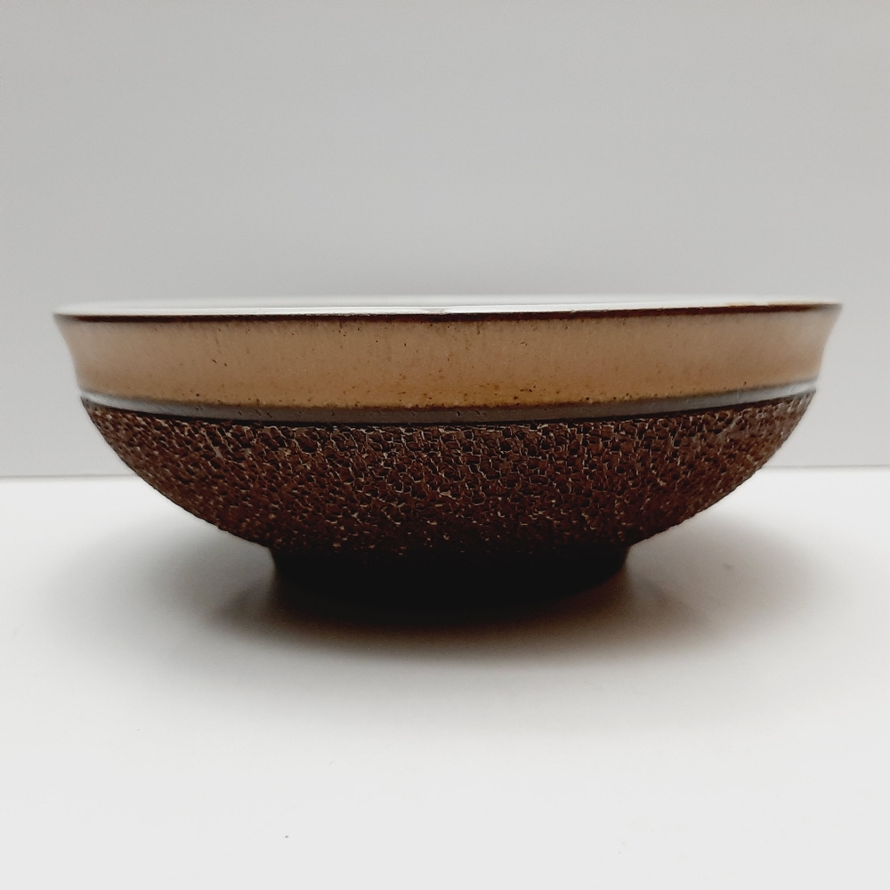 🍒 Vintage DENBY Cotswold Acorn Textured Brown Stoneware Round Cereal Soup Bowl